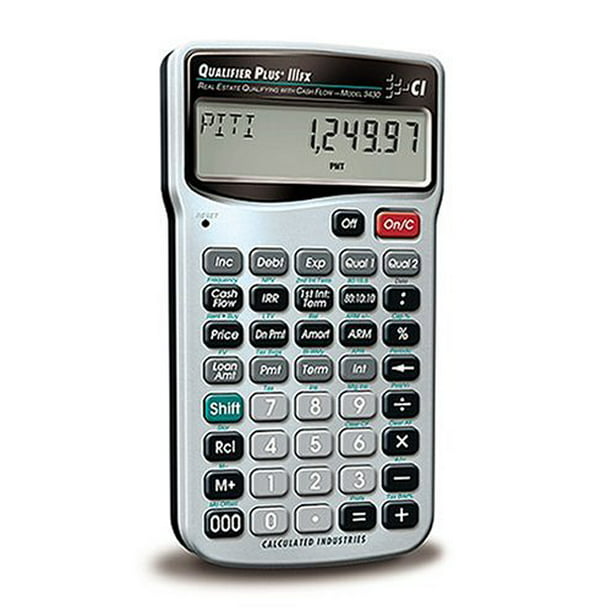 Calculated Qualifier Plus IIIfx Financial Calculator 3430 w/Spare LR44 Batteries